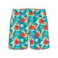 Straight Hem Floral Print Collection Swim Trunks