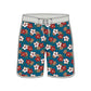 Scollap Hem Pineapple Flower Printed Collection Boardshorts
