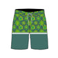 Straight Hem Striped & Floral Printed Collection Boardshorts