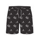 Straight Hem Coconut Tree Print Collection Swim Trunks