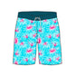 Straight Hem Botanical Floral Printed Collection Boardshorts