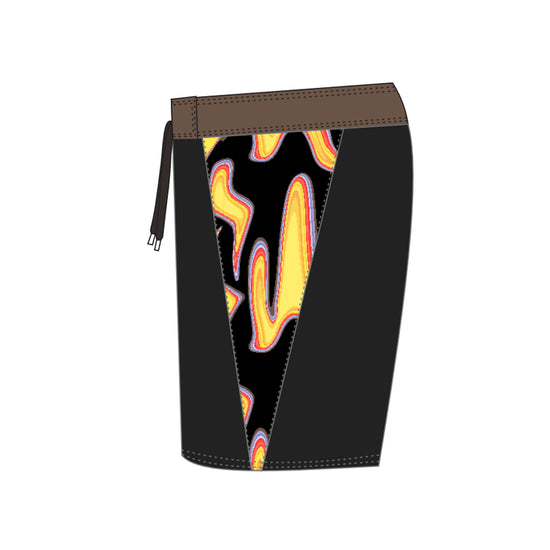 Straight Hem Triangle Side Design Collection Boardshorts