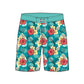 Straight Hem Botanical Floral Printed Collection Boardshorts