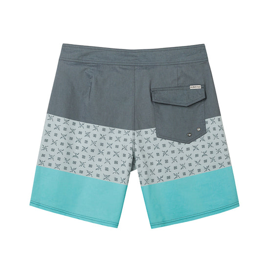 Geometric Stitching Design Collection Performance Board Shorts