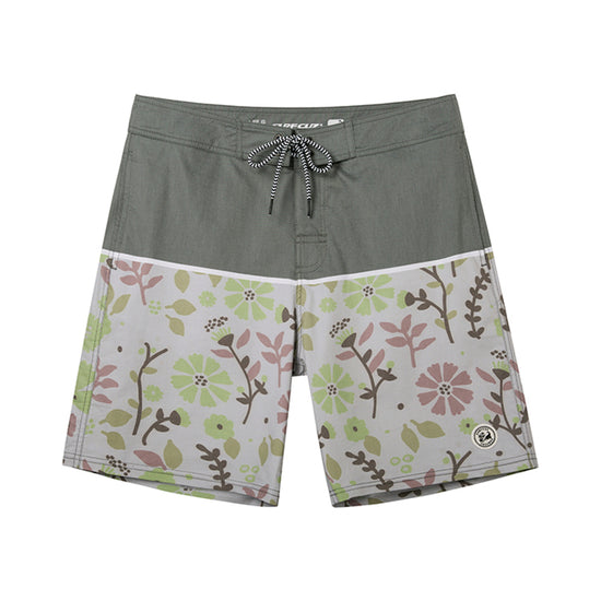 Flower & Colorblock Design Collection Performance Board Shorts