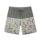 Flower & Colorblock Design Collection Performance Board Shorts