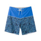 Geometric Stitching Design Collection Performance Board Shorts