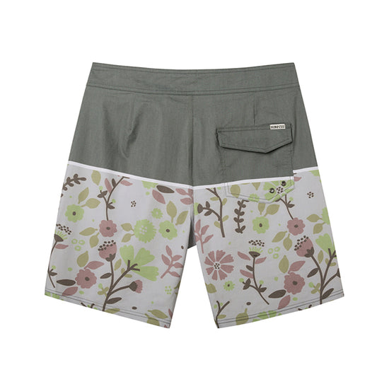 Flower & Colorblock Design Collection Performance Board Shorts