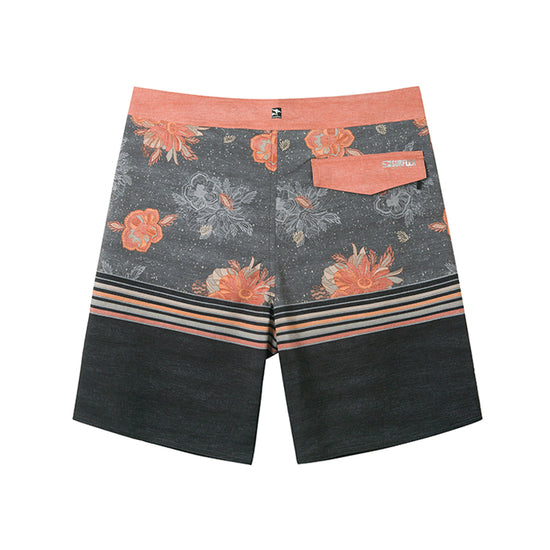 Flower & Colorblock Design Collection Performance Board Shorts