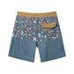 Flower & Colorblock Design Collection Performance Board Shorts
