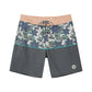 Flower & Colorblock Design Collection Performance Board Shorts