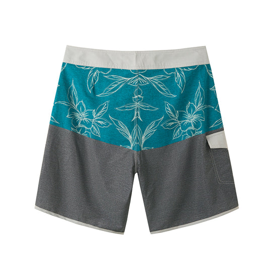 Flower & Colorblock Design Collection Performance Board Shorts