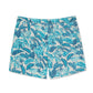 Leaf Printed Collection Washed Vintage Swim Shorts