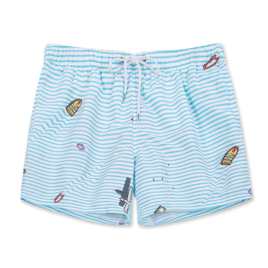 Stripe Design Collection Holiday Swim Shorts
