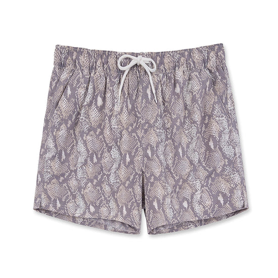 Geometric Abstract Design Collection Washed Vintage Swim Shorts