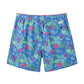 Flowers&Leaf Printed Collection Holiday Swim Shorts