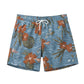 Flowers&Leaf Printed Collection Holiday Swim Shorts