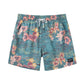 Floral & Leaf Printed Collection Washed Vintage Shorts