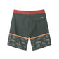 Leaf & Colorblock Design Collection Performance Board Shorts