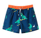 Boys Cartoon Dinosaur Print Waterproof Swim Shorts