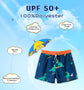 Boys Cartoon Dinosaur Print Waterproof Swim Shorts