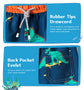 Boys Cartoon Dinosaur Print Waterproof Swim Shorts