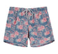 Quick Dry Men Colorful Leaves Print Male Swim Shorts