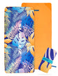 Tropical Print Sand Proof Microfiber Beach Towel