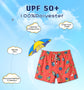 Kids Outer Space Flight Orange Swim Trunks