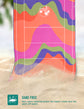 Volleyball Court Print Sand Proof Microfiber Beach Towel