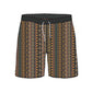 Straight Hem Tribal Print Collection Swim Trunks